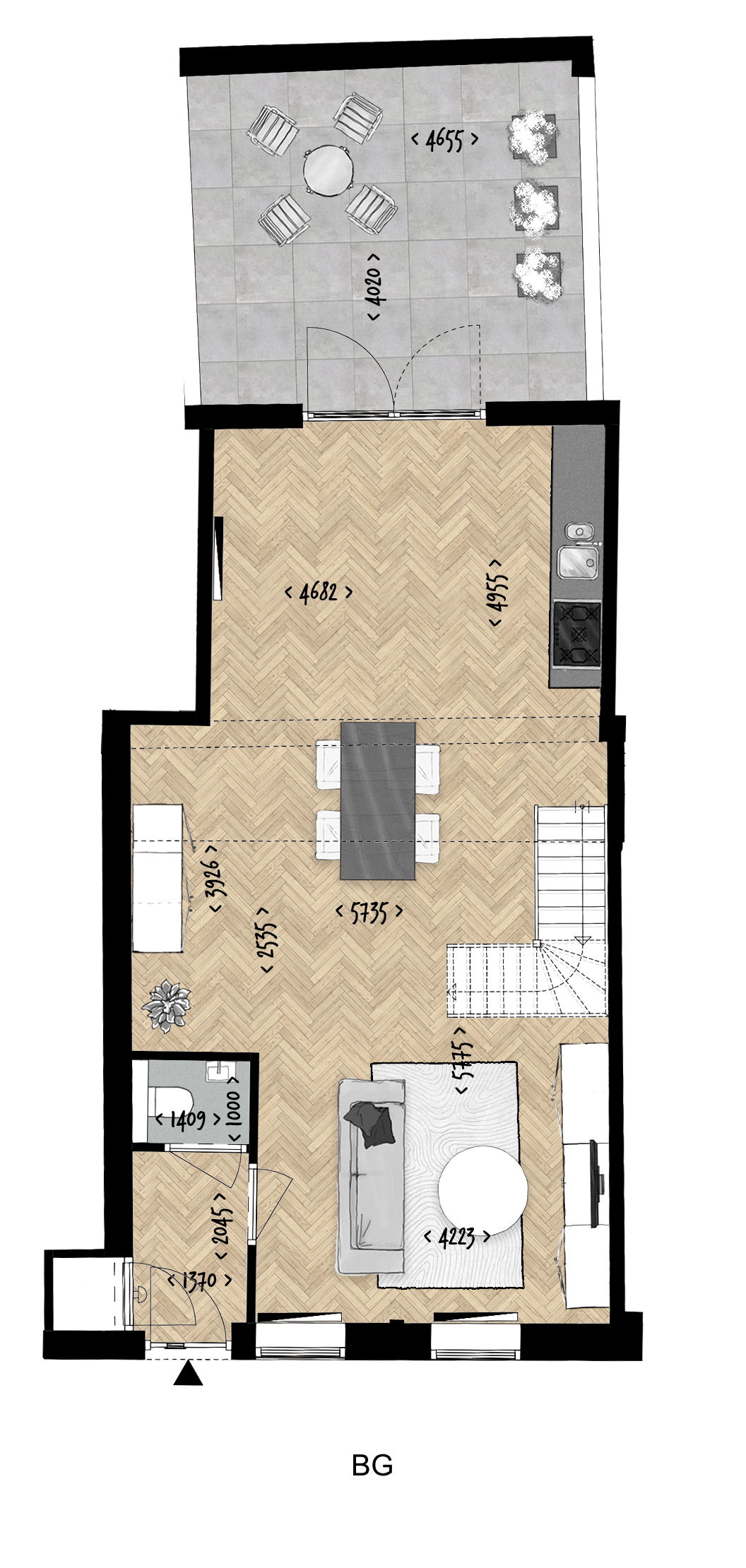 Plattegrond bnr 10 BG