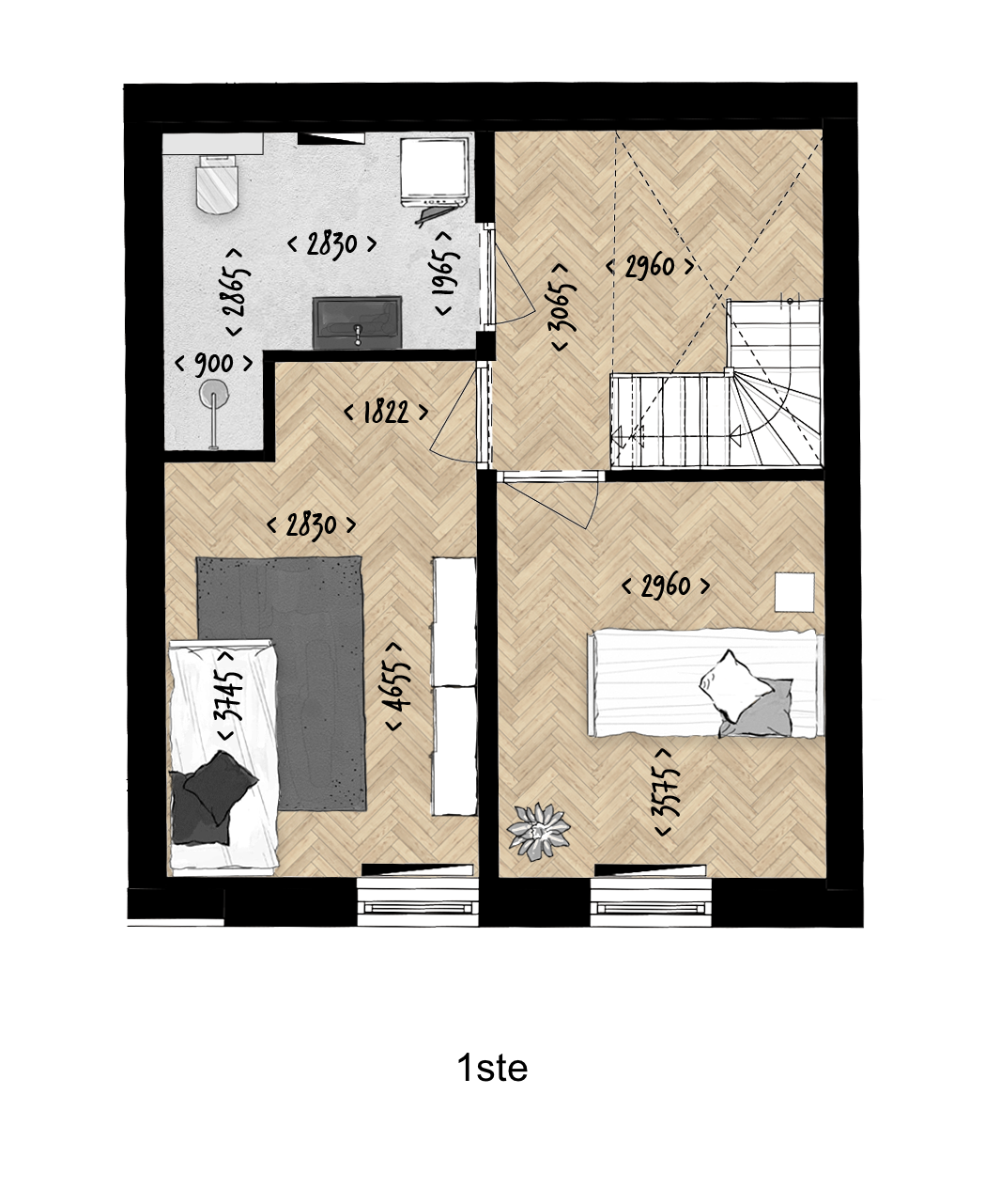 Plattegrond bnr 10 Eerste
