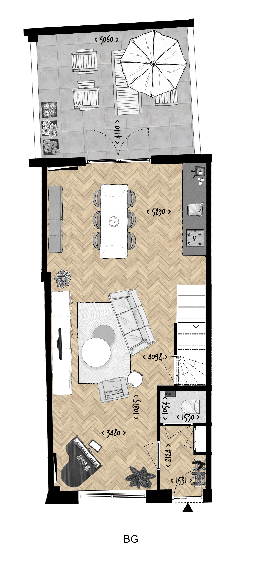 Plattegrond bnr 11 BG