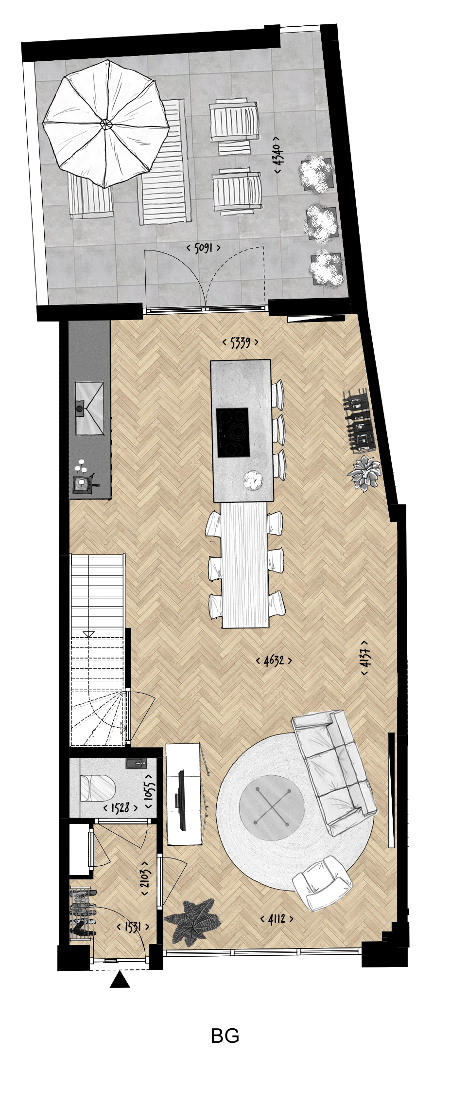 Plattegrond bnr 12 BG