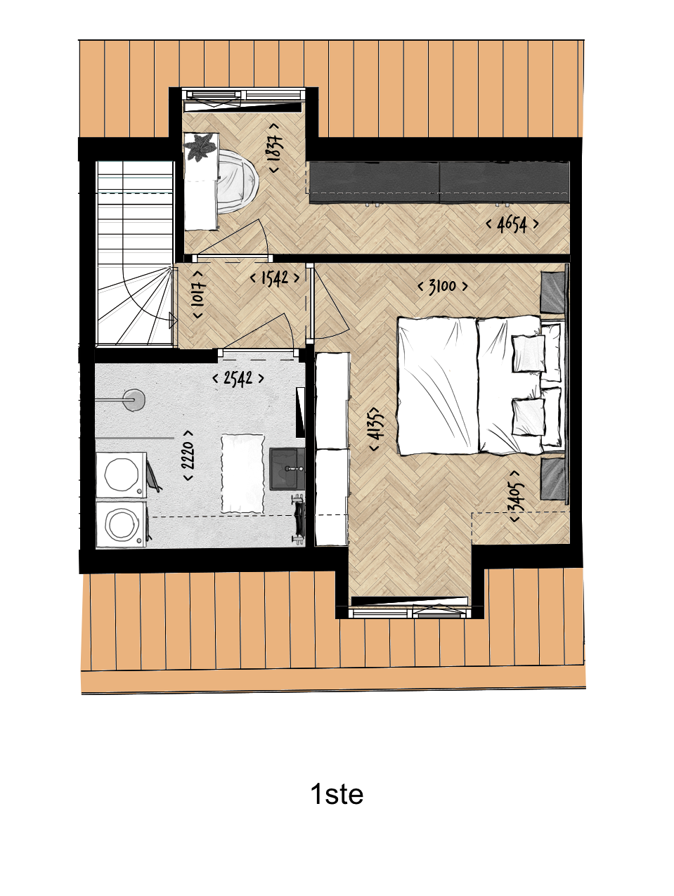 Plattegrond bnr 12 Eerste