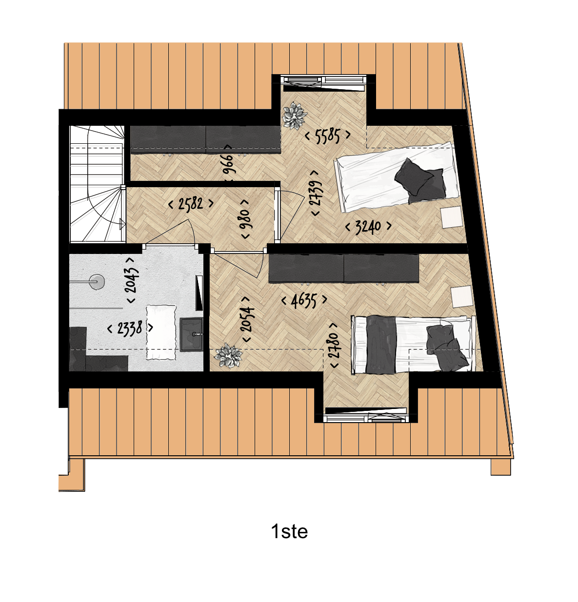 Plattegrond bnr 13 Eerste