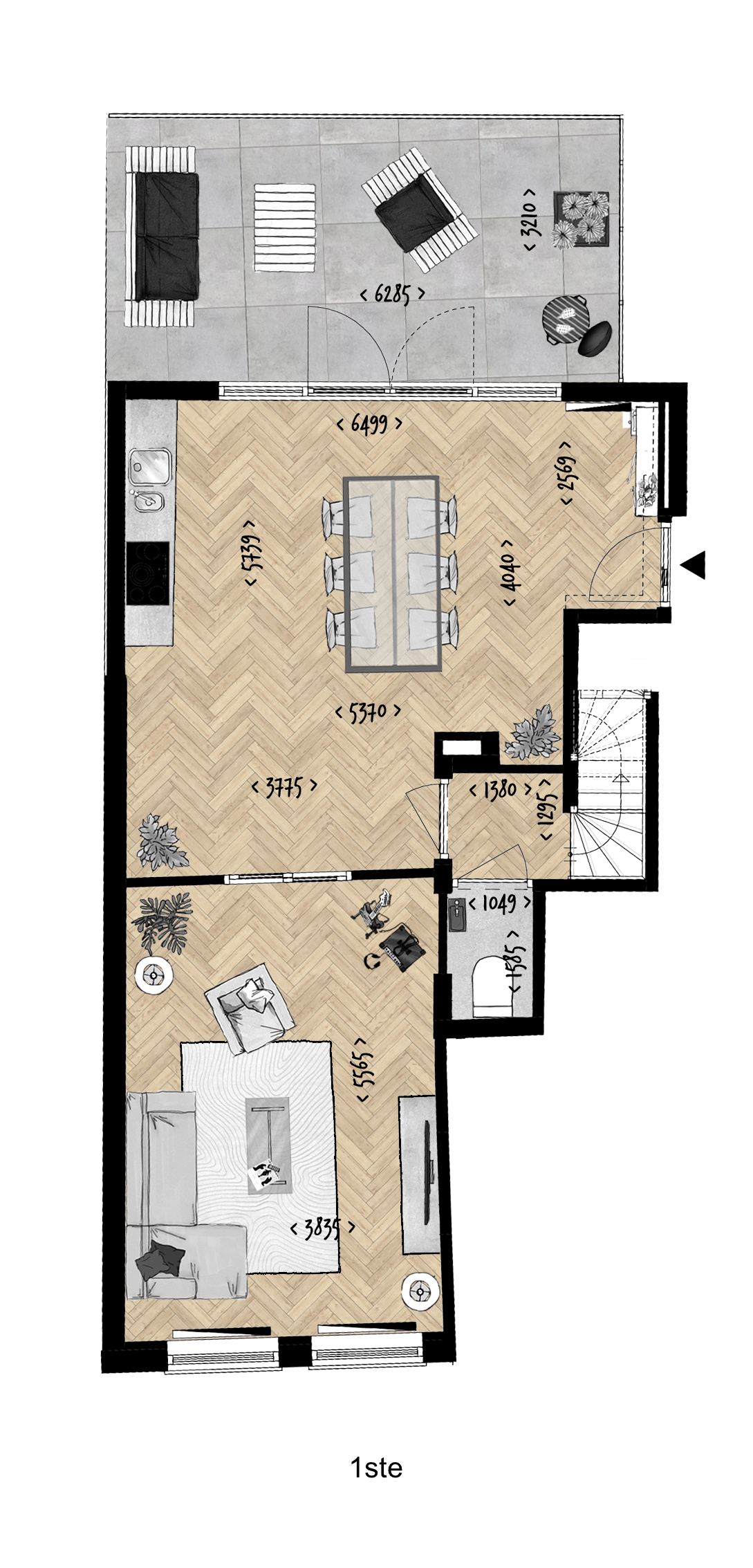 Plattegrond bnr 3 Eerste