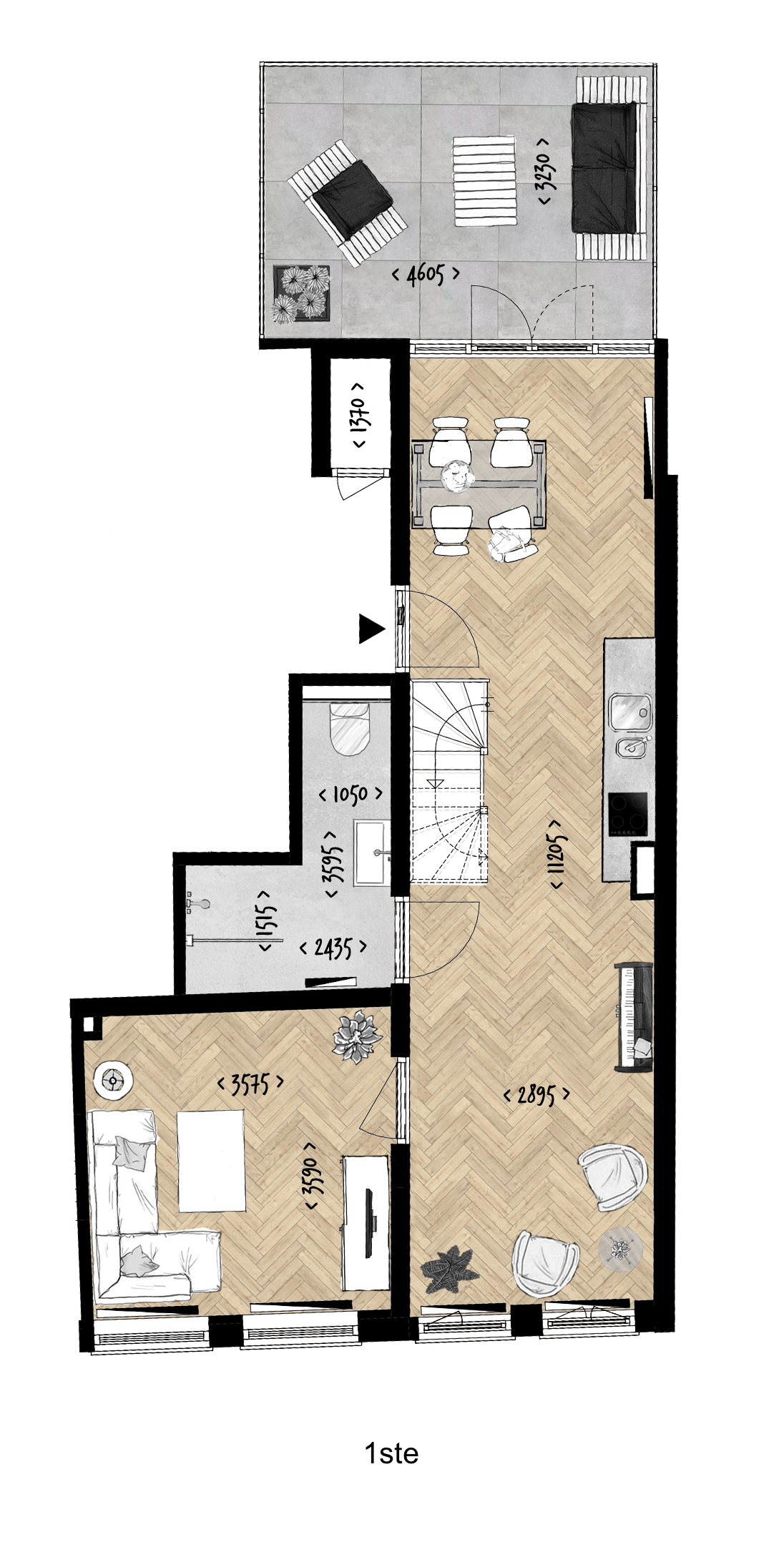 Plattegrond bnr 4 Eerste
