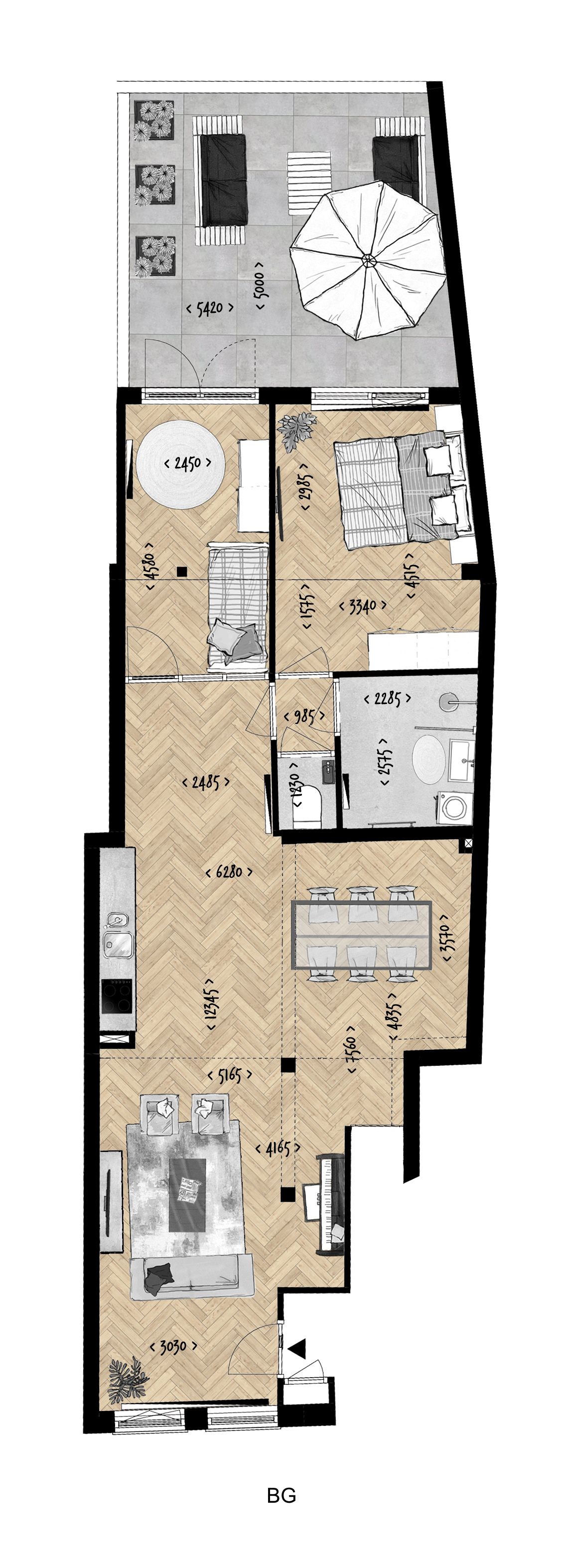 Plattegrond bnr 5 BG