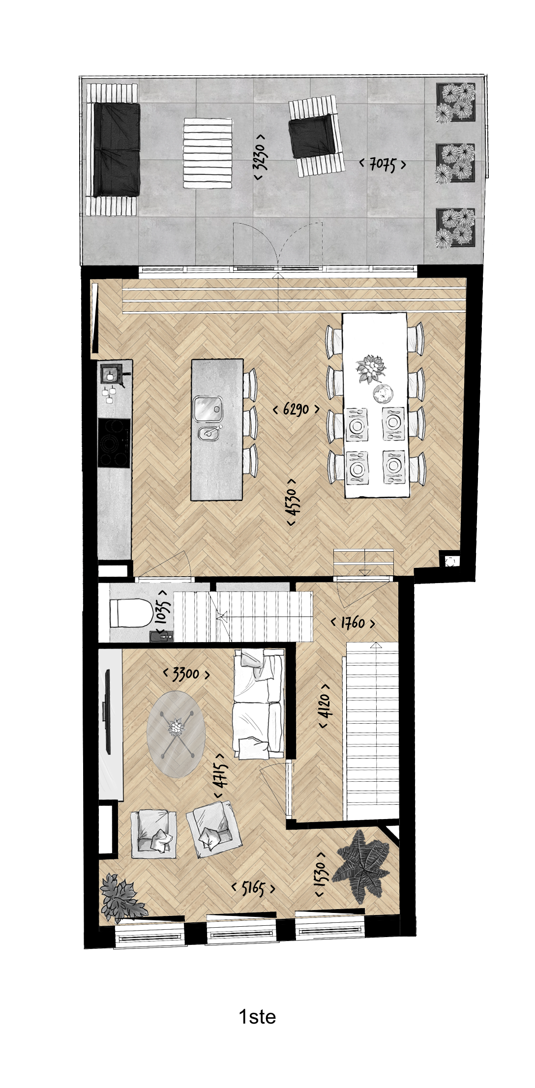 Plattegrond bnr 6 Eerste