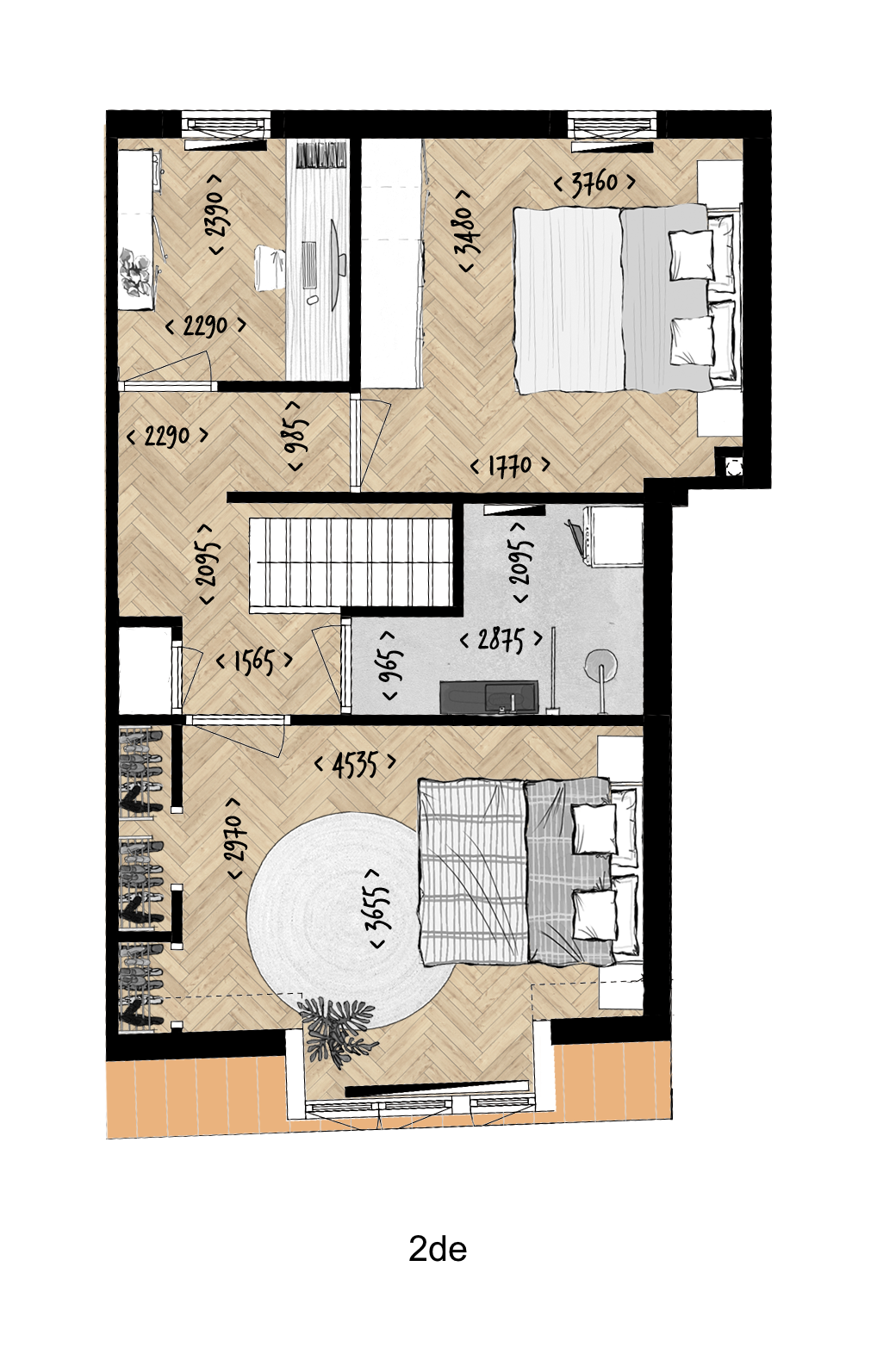 Plattegrond bnr 6 Tweede