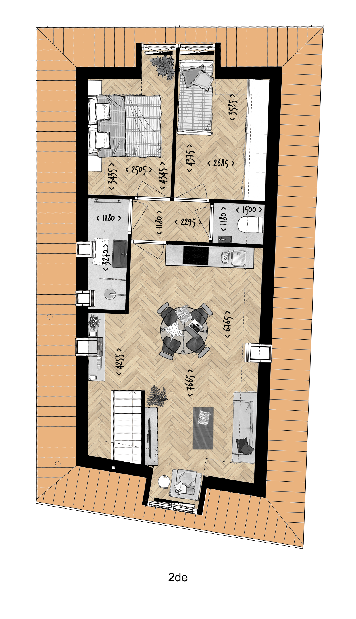 Plattegrond bnr 9 Tweede